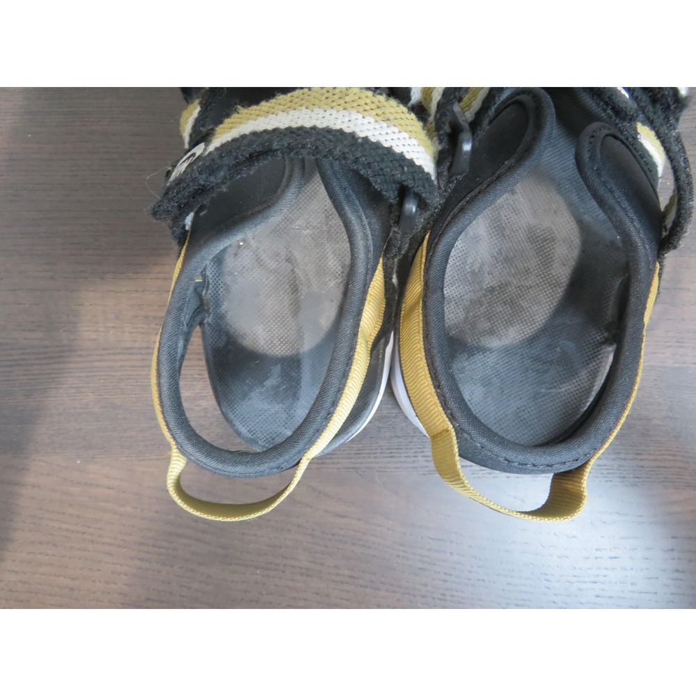 Nike Icon Classic Sandals Womens Size 8 Black Gold Strappy Platform DH0224-002 - Picture 6 of 10